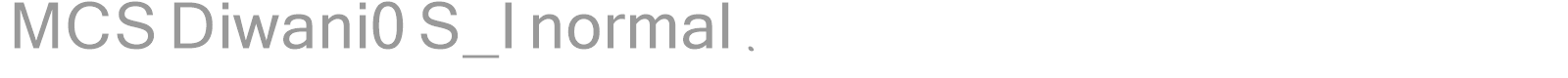 MCS Diwani0 S_I normal. font preview